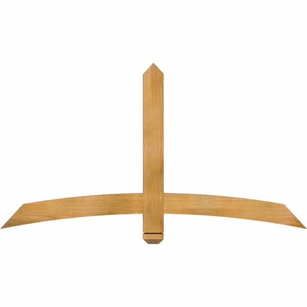 Ekena Millwork Bellingham Rough Sawn Timber Gable Bracket, Western Red Cedar, 60"W x 32"H x 2"D x 4"F, 13/12 Pitch GBW060X32X0204BEL00RWR - main